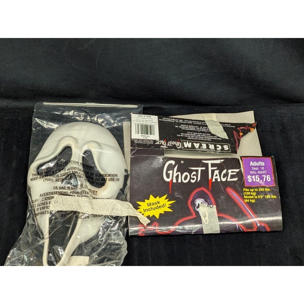 Vtg 1997 SCREAM Ghostface Mask Easter Unlimited AUTHENTIC Original Package